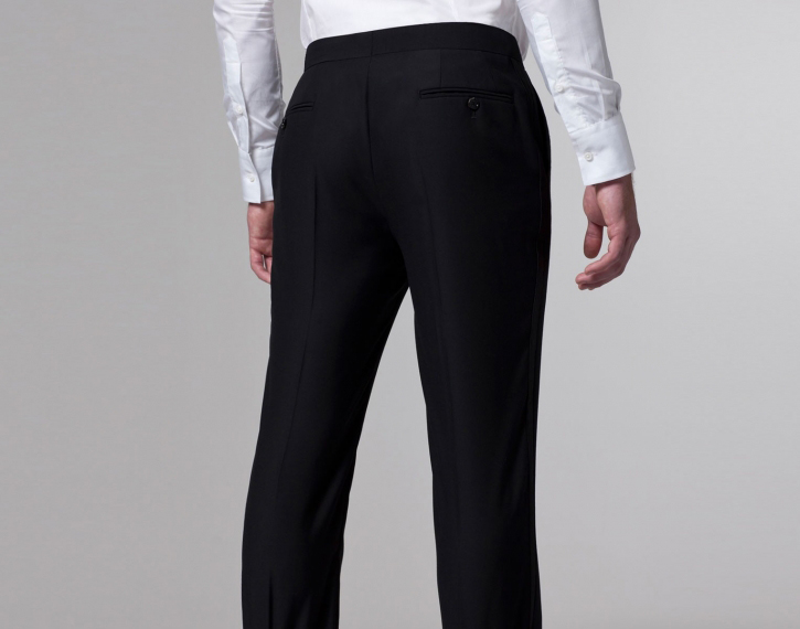 西服定制 定做西服 男士必备黑色塔士多礼服  西裤后身