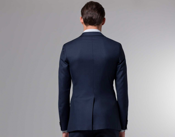 西服定制 定做西服  男士藏蓝色意大利海军蓝制服   单开衩