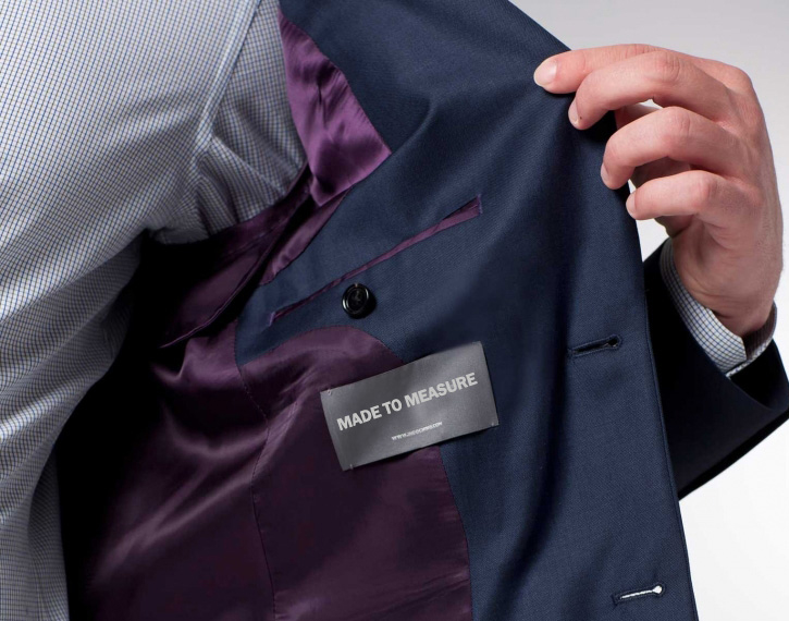 西服定制 定做西服  男士藏蓝色意大利海军蓝制服   西裤前身