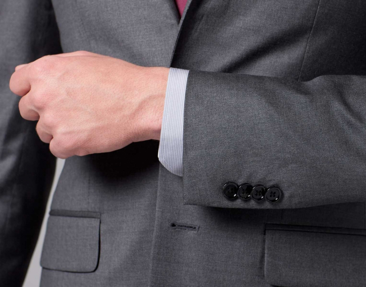 西服定制 定做西服  男士意大利款黑灰色西服   袖扣