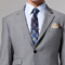 西服定制 定做西服  男士灰色人字纹西服   领型