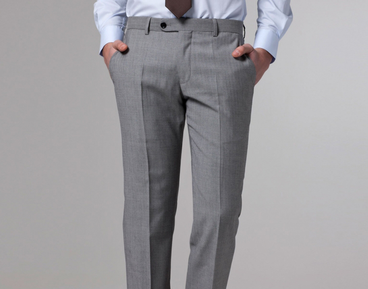 西服定制 定做西服  男士灰色人字纹西服   西裤前身